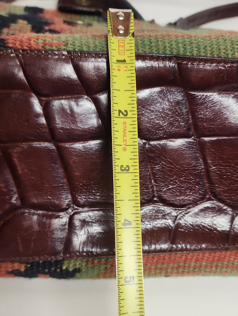 Danielle Nicole Vtg Made In Italy Brown Leather Interior Doctors Style Handbag - Picture 13 of 16